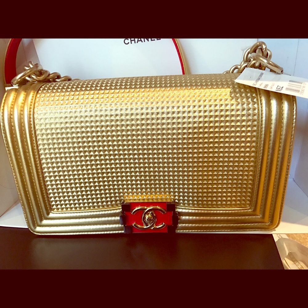 Chanel medium Gold Boy Bag